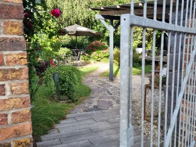 Eingang zum Biergarten im Landgasthaus Splietker